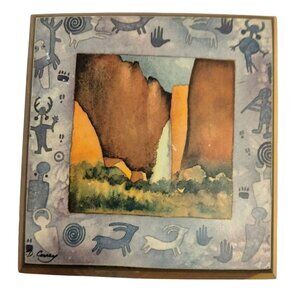 Canyon Waterfall Wall Plaques Southwestern Cedar KD Cooney Mystic Desert